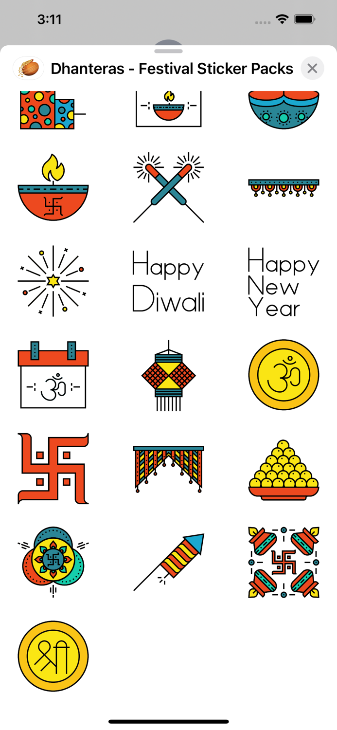 Dhanteras - Festival Stickers