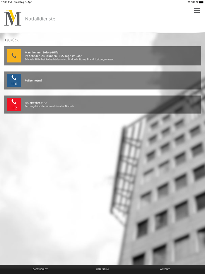 Mannheimer Schaden App