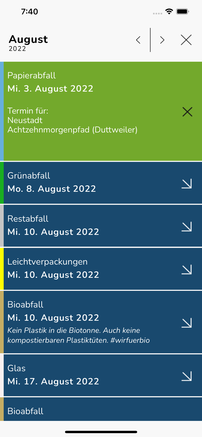 Abfall-App Neustadt Weinstraße