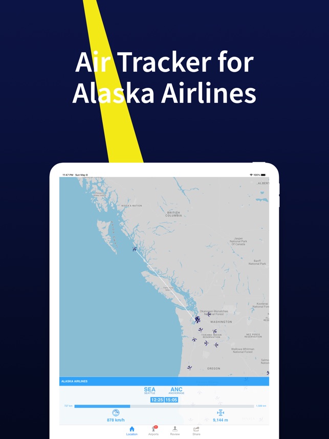 Alaska Airlines Flight Tracker Map Tracker For Alaska Airlines On The App Store