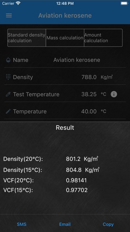 Oil density