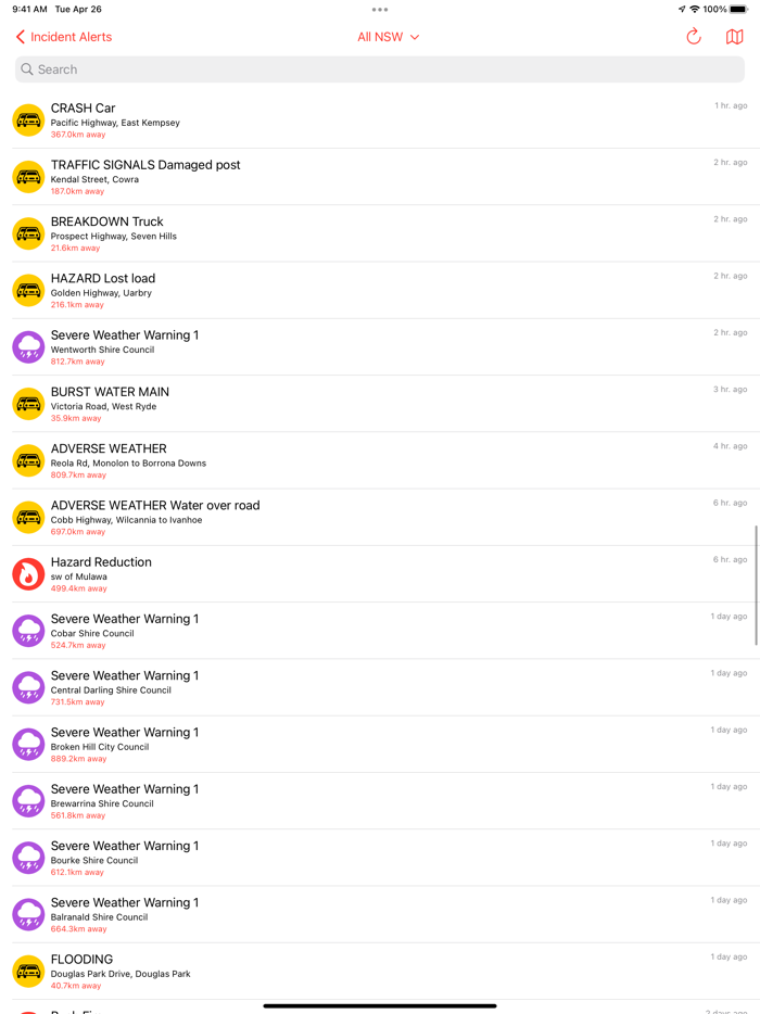 NSW Incident Alerts