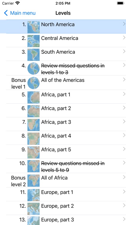 OneMileNorth Countries Quiz