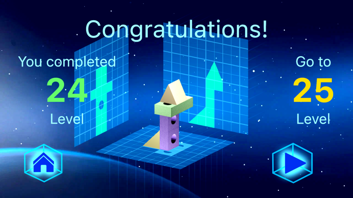 Tangram 3D space zen puzzle