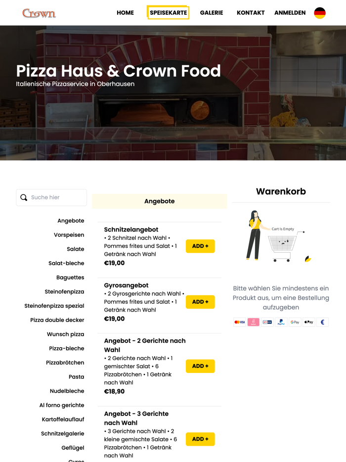 Pizza Haus  Crown Food