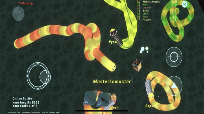 WarTails.io slither snake game