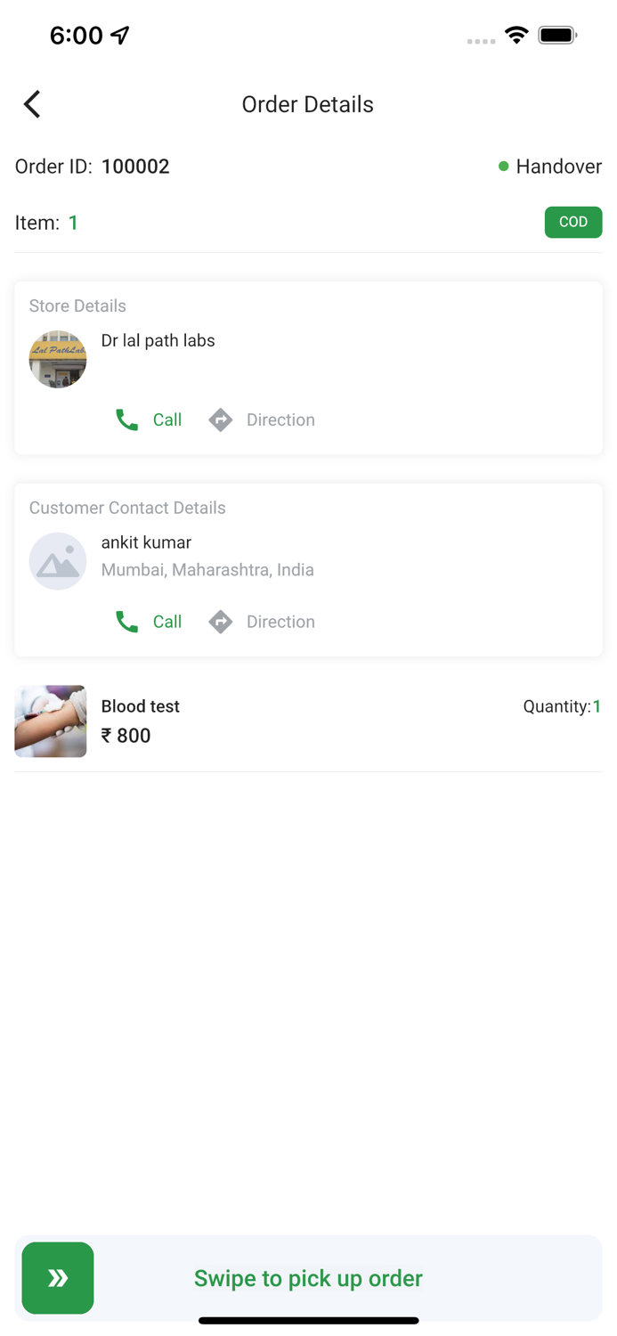 Book My Health - Delivery App