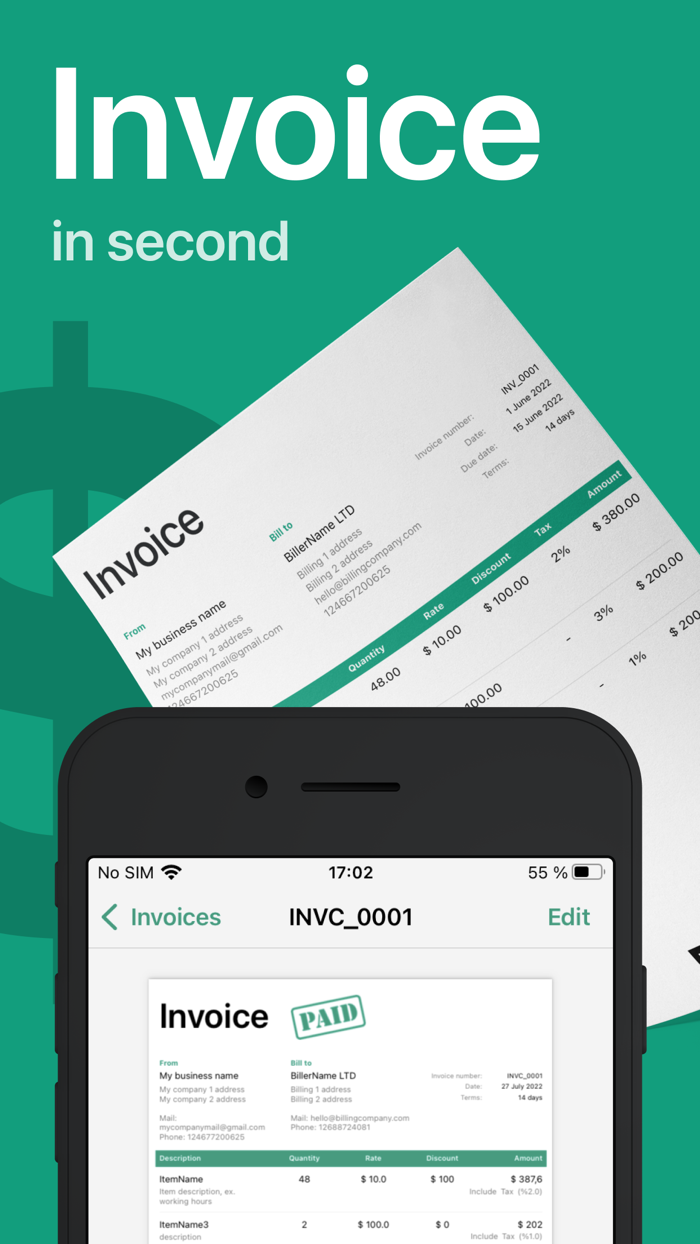 Simple Invoice Maker App