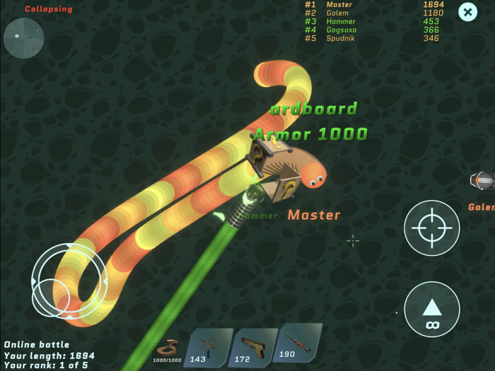 WarTails.io slither snake game