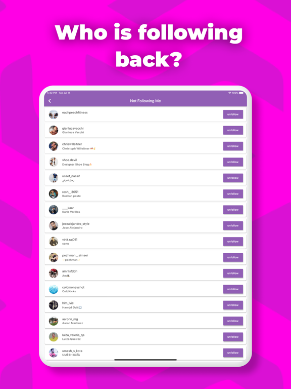 Screenshot #5 pour IG Analyzer Unfollowers Trackr