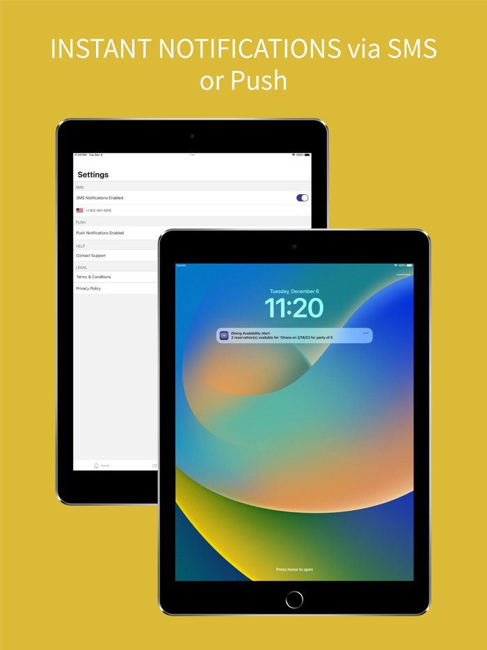 Dining Alerts for Disney Parks