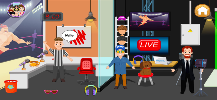 Pretend Wrestling Fight Game