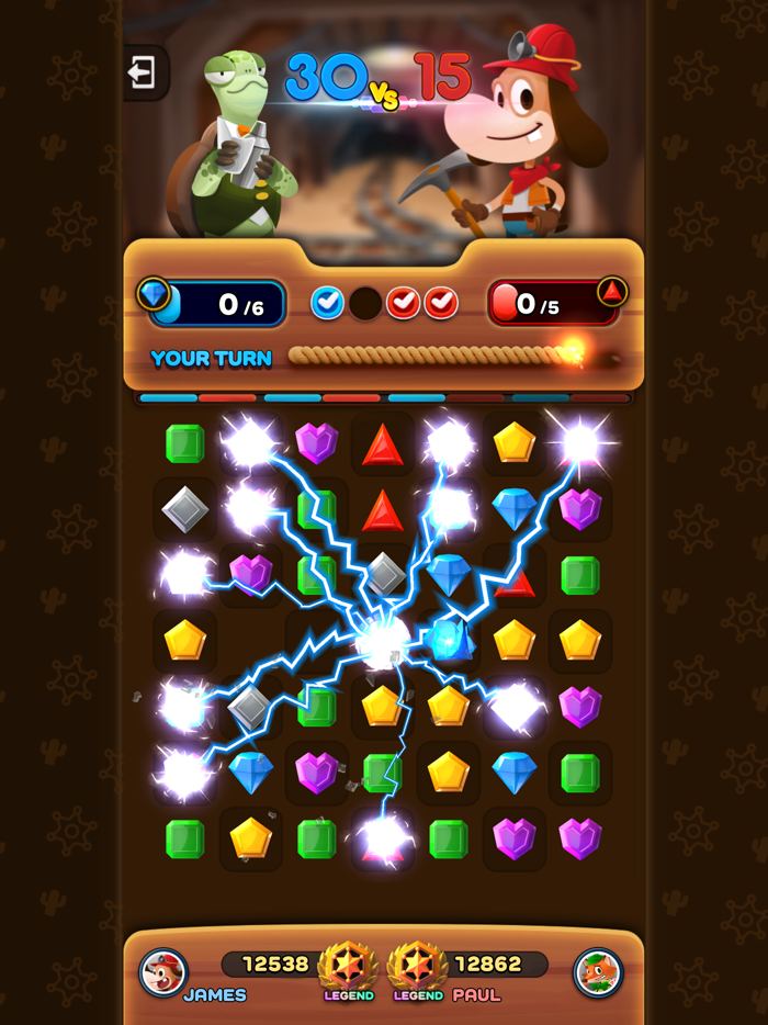 Gold Rush Heroes PvP Match 3