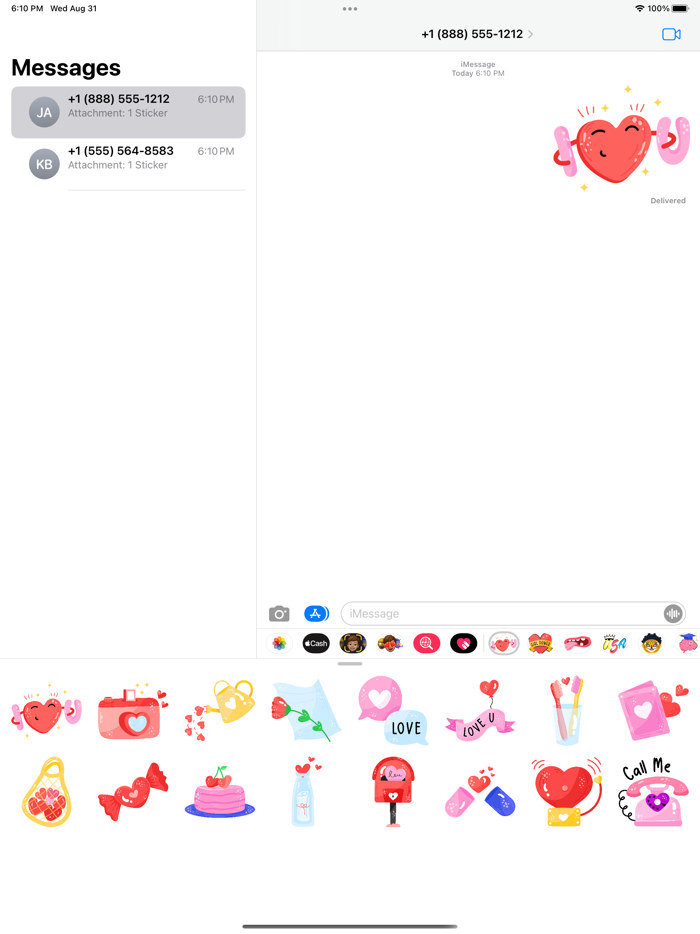 Valentines Love Stickers