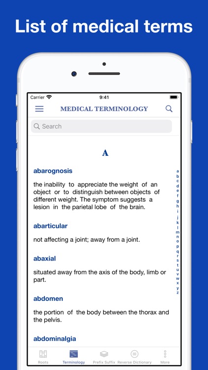 Medical Roots Dictionary