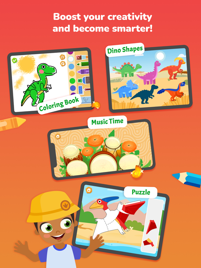 Dino Preschool learn abc  123