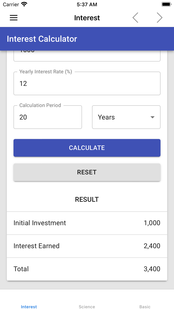 Interest Calculator and Tools