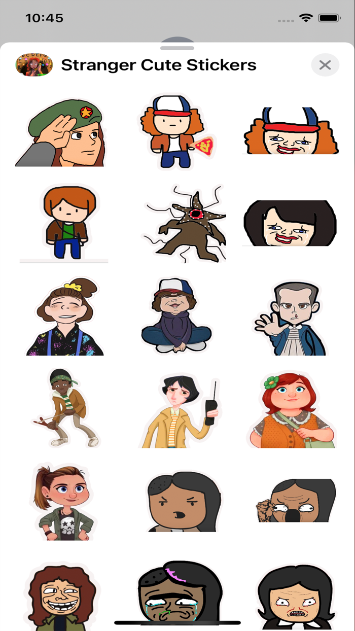 Stranger Cute Stickers Things