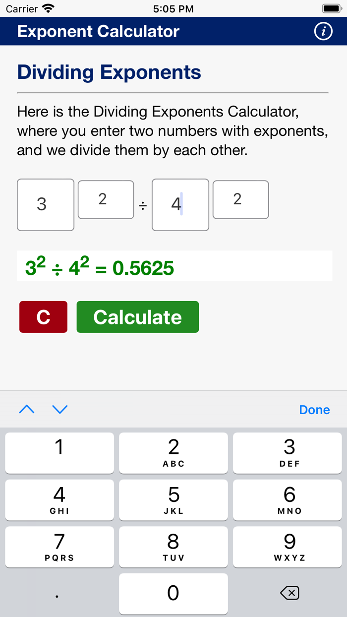 Exponent Calculator