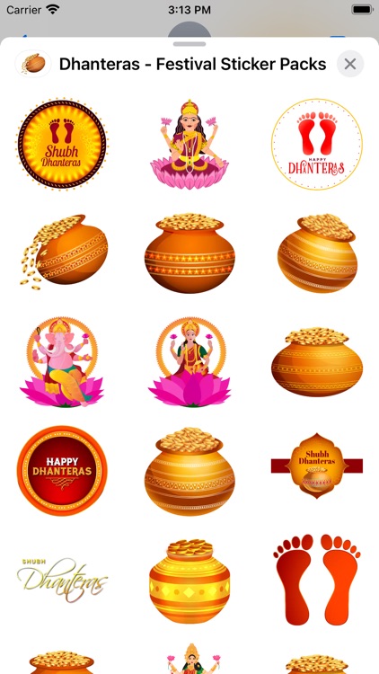 Dhanteras - Festival Stickers