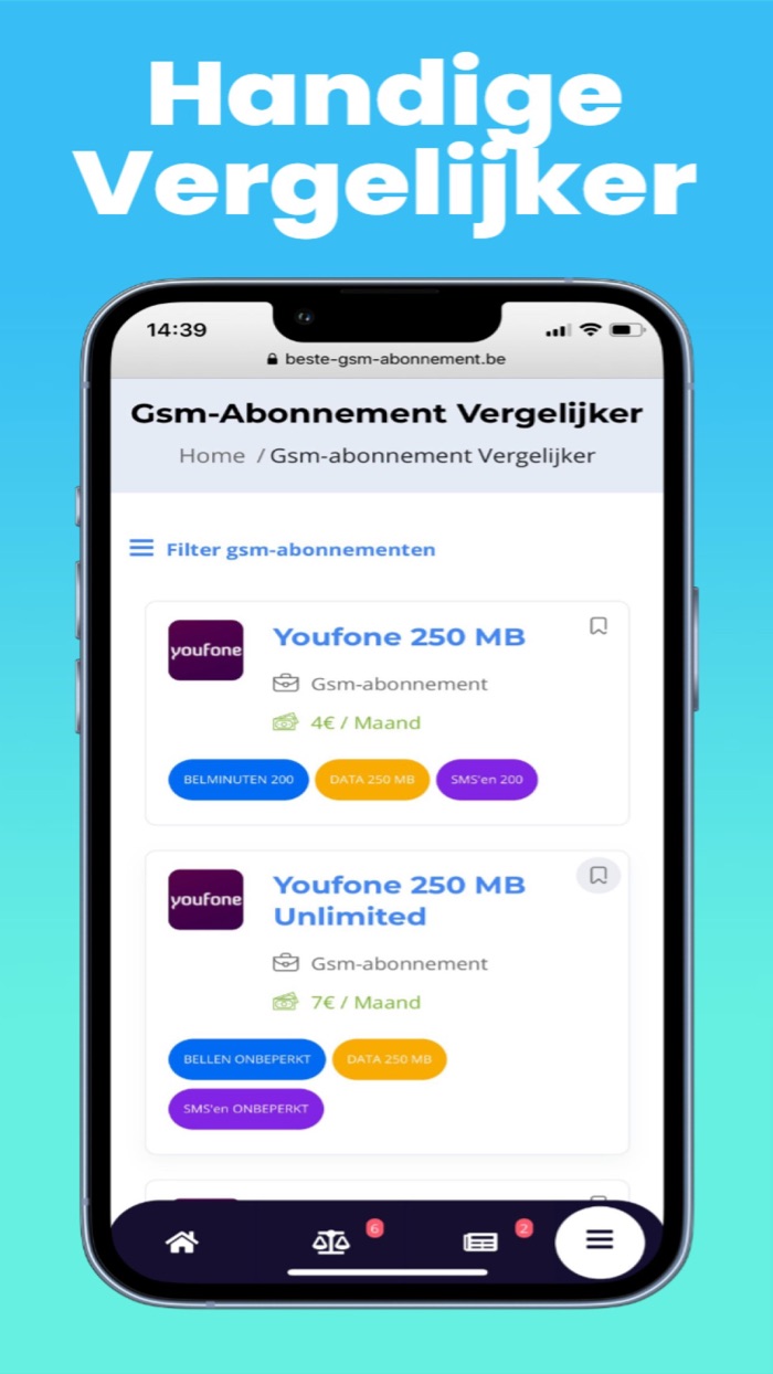 Gsm-Abonnementen Vergelijken