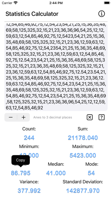 Statistics Calculator Plus screenshot 8