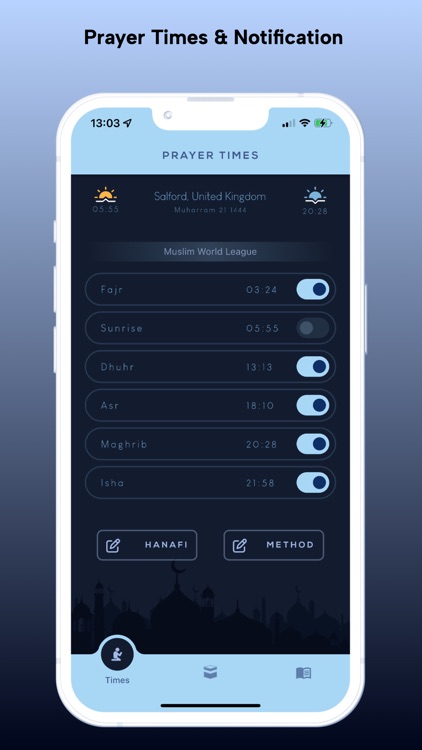 Qibla Finder & Prayer Times