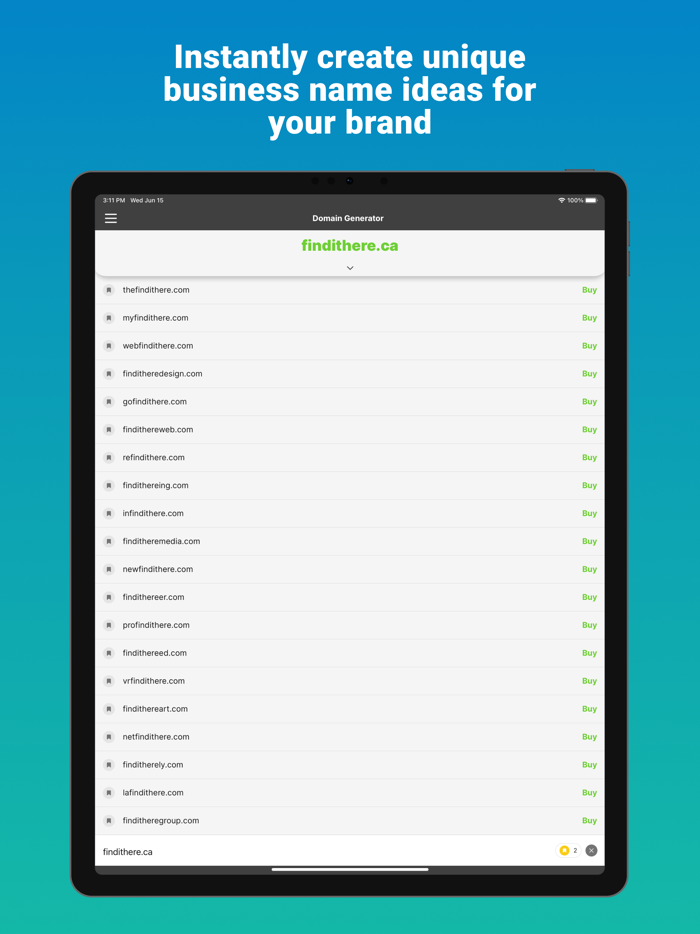 Instant Domain Search
