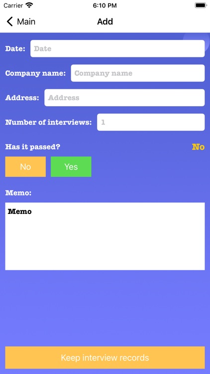 Interview notes