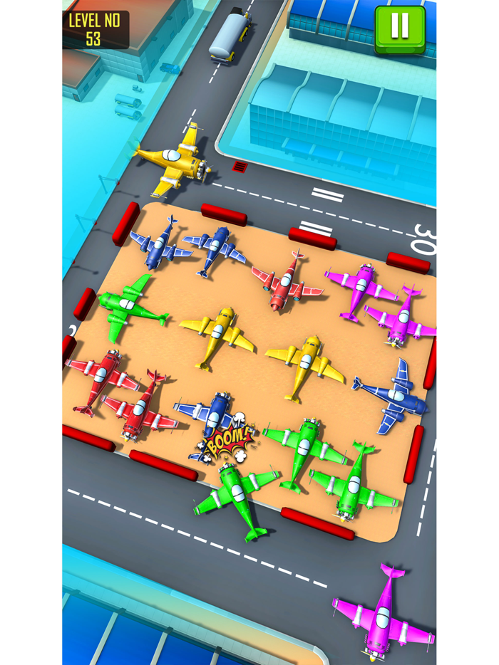 Airplane parking jam