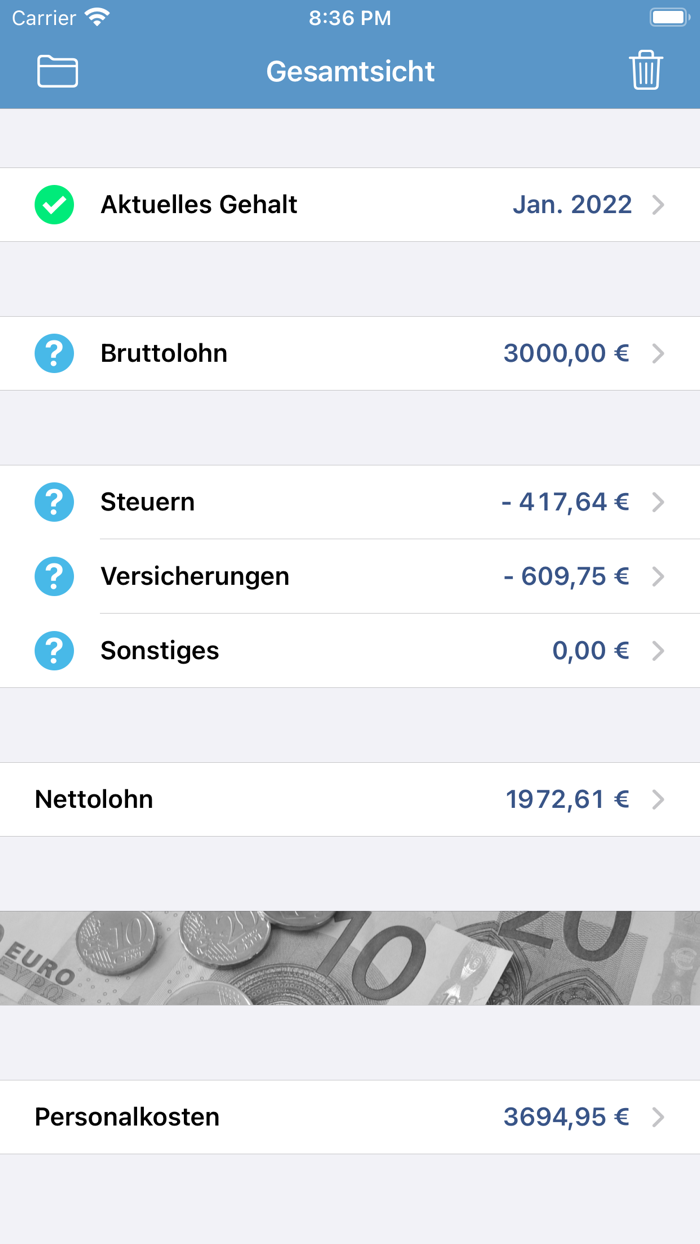 Nettolohn 2022 für iPhone