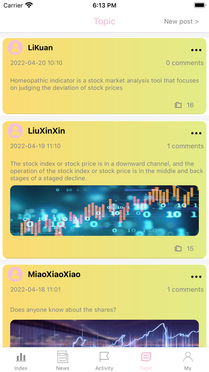 Stock information index