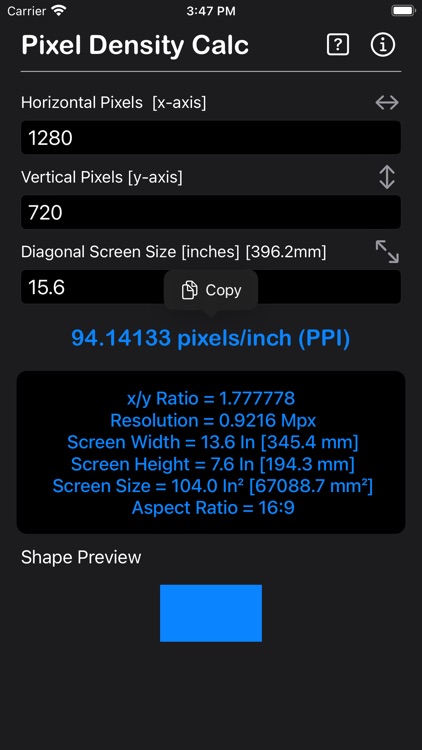 Pixel Density Calculator
