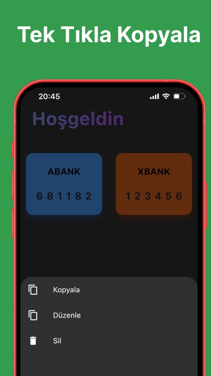 Banka Şifrelerim
