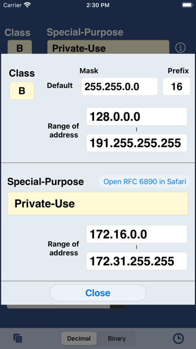 Screenshot #2 pour IP Keypad Pro - Subnet Calc