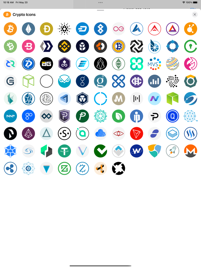 Crypto Icon Stickers