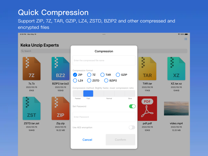 Keka Unzip Experts -ZIP/7Z/TAR
