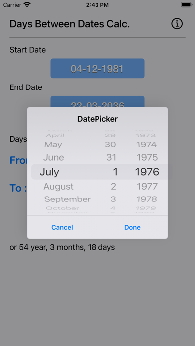 Days Between Dates Calculator screenshot 9