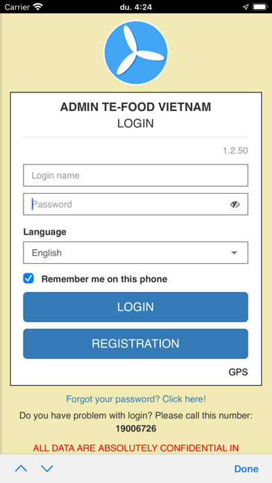 Admin TE-FOOD Vietnam screenshot 2