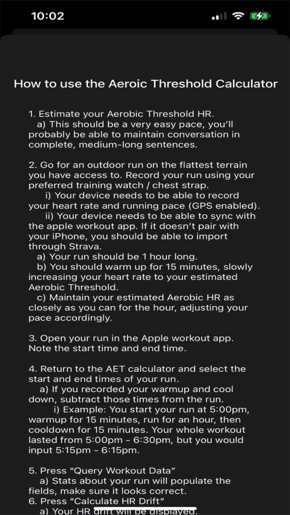 Aerobic Threshold Calculator screenshot-6