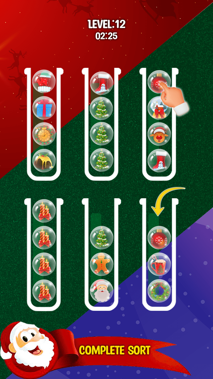 Christmas Sort Puzzle Game