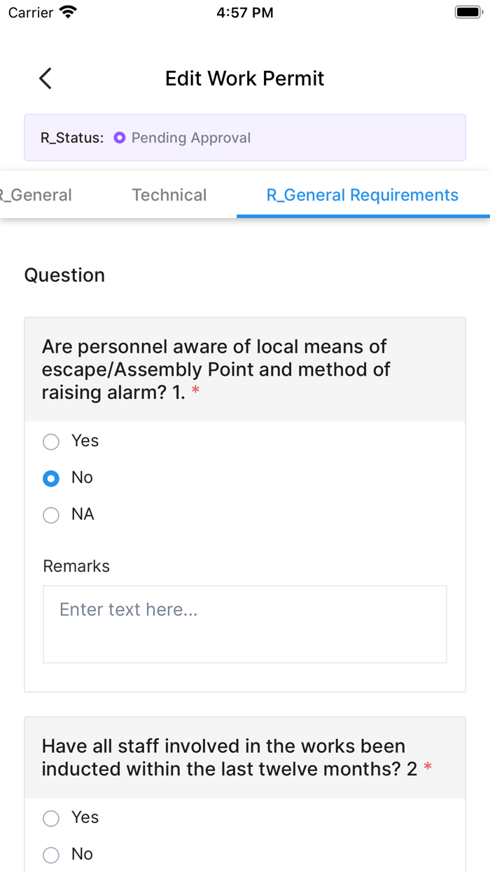 SHEQ Work Permit APP