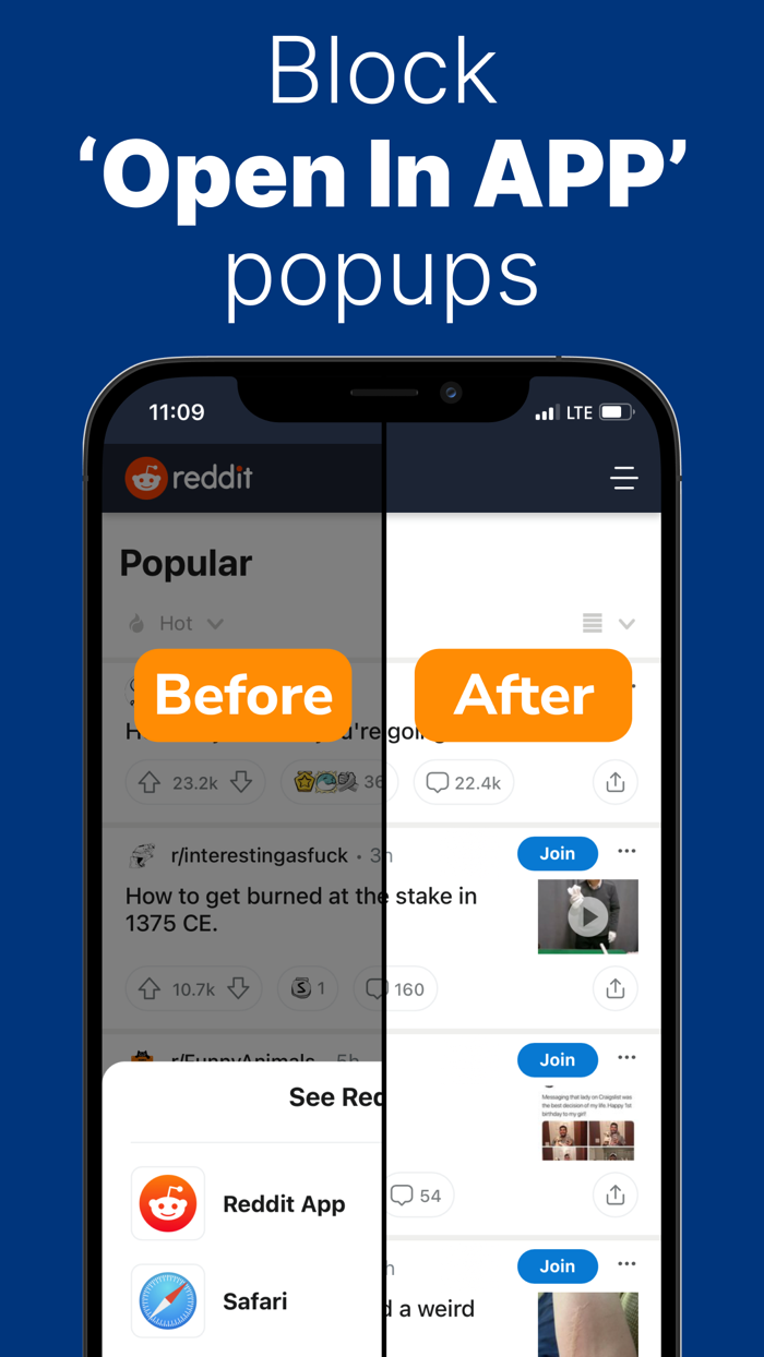 Remove Open In App Popups