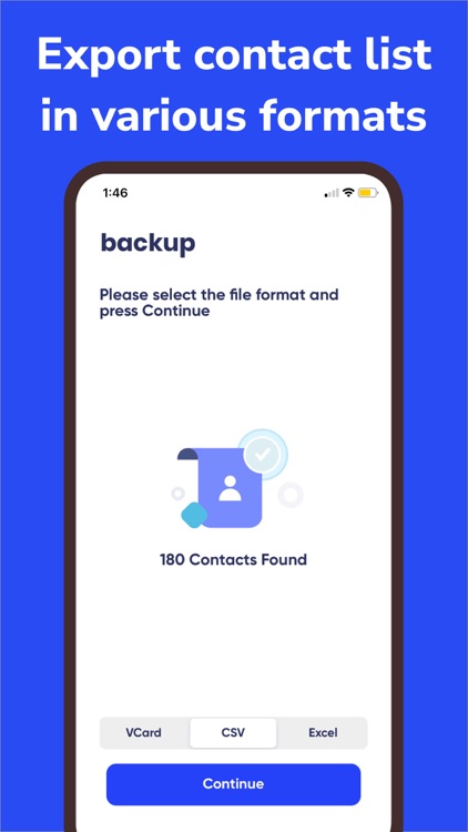 Export My Contacts Backup