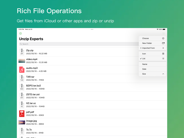 Unzip Zip Rar 7z Extract