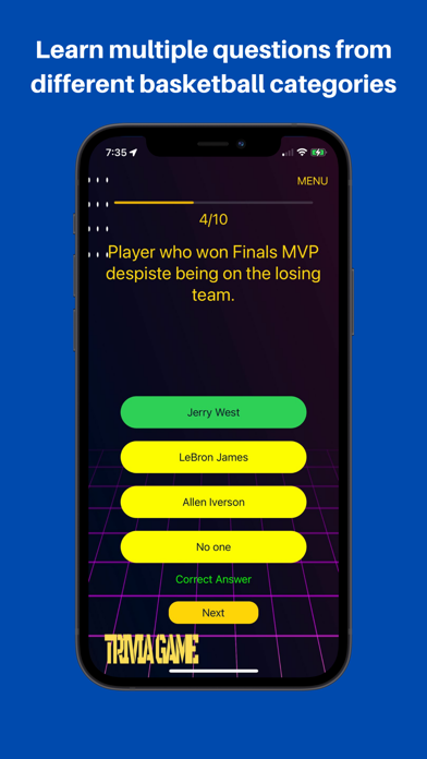 Basketball Trivia Game screenshot 2