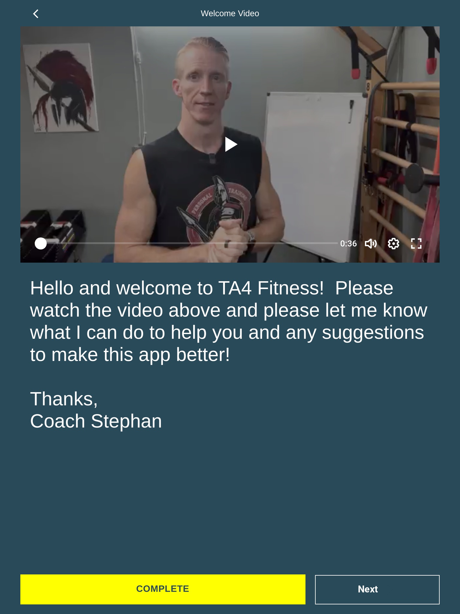 TA4 Fitness Longevity System screenshot 3