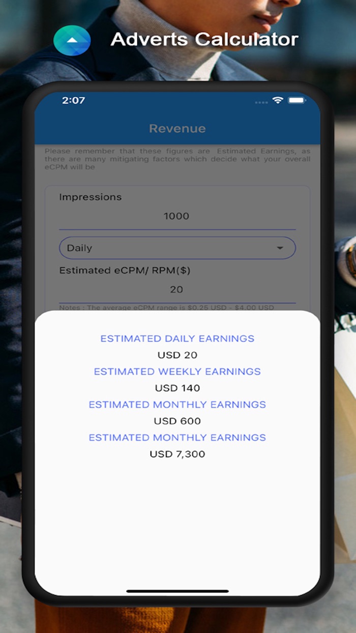 Business Adverts Calculator