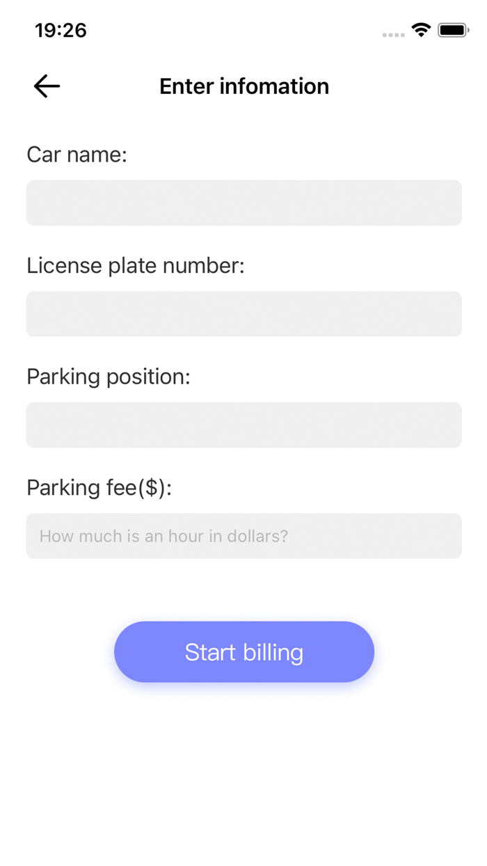 Parking fee records