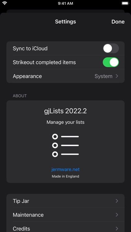 gjLists screenshot-6
